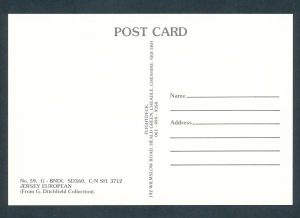 G- BNDI. SD360, Jersy European